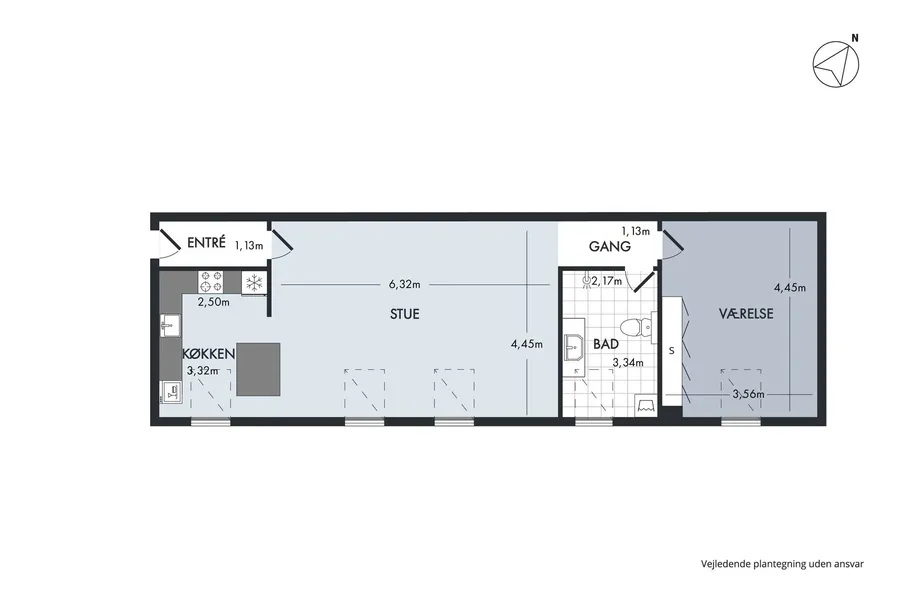 Plantegning — Storegade 8B, 3.